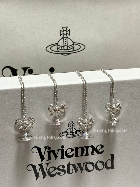 [預購] 925純銀 Vivienne Westwood Octavie Necklace 蝴蝶結Orb項鍊