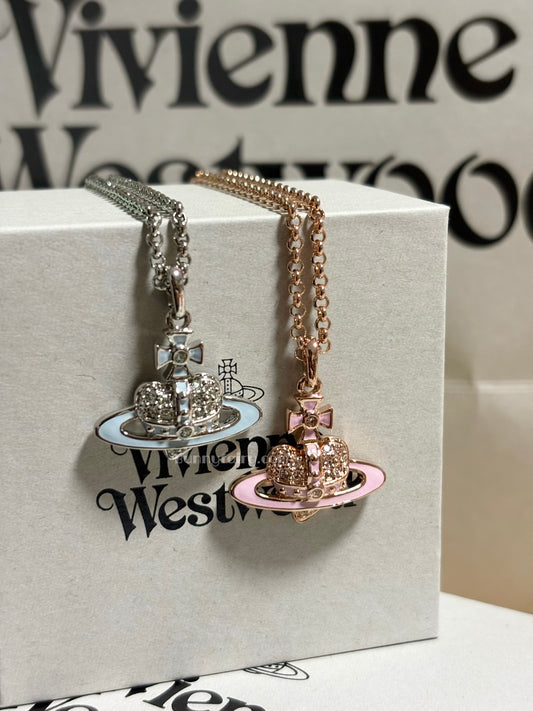 [預購+現貨] 性價比の選 Vivienne Westwood 愛心土星琺瑯項鍊