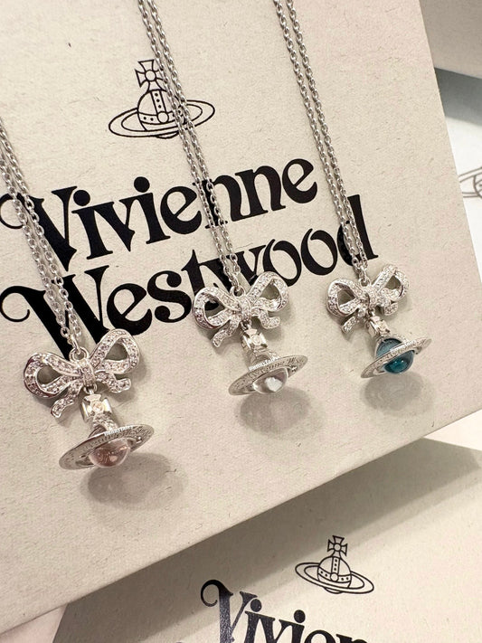 [預購]Vivienne Westwood Octavie 蝴蝶結Orb項鍊(長)