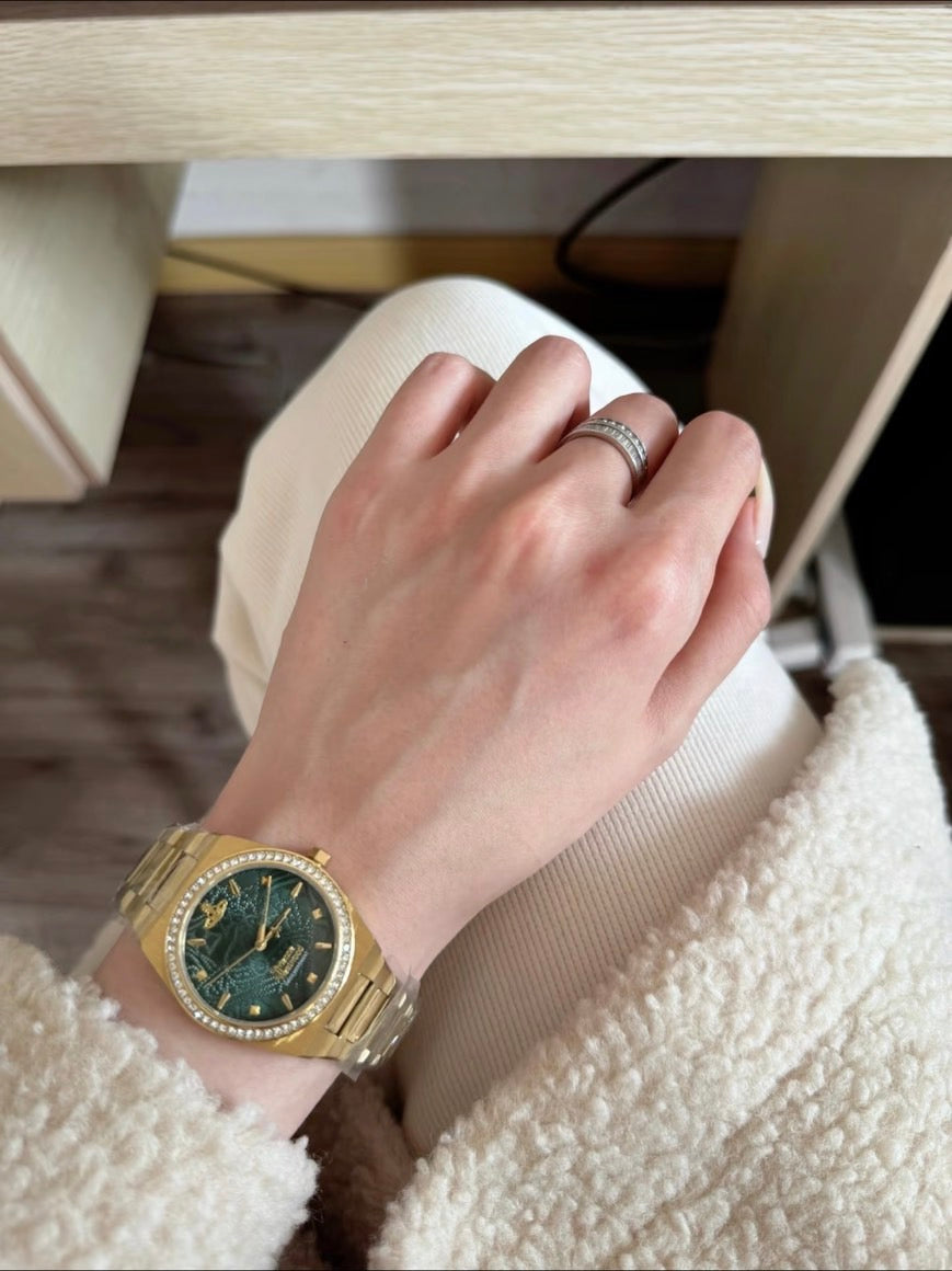 [預購] Vivienne Westwood Charterhouse 綠金色手錶 34mm