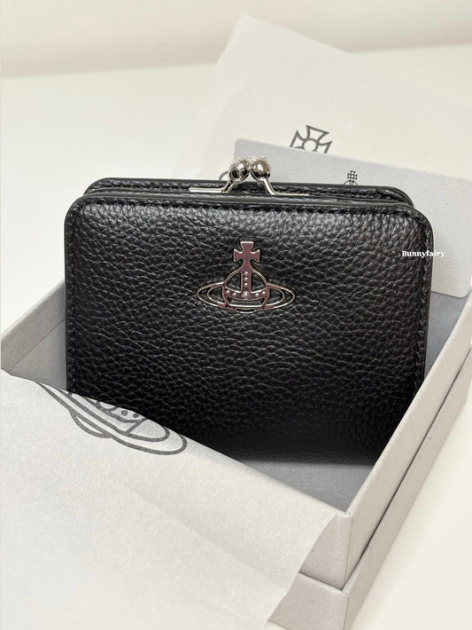 [預購] Vivienne Westwood 黑色荔枝皮皮夾