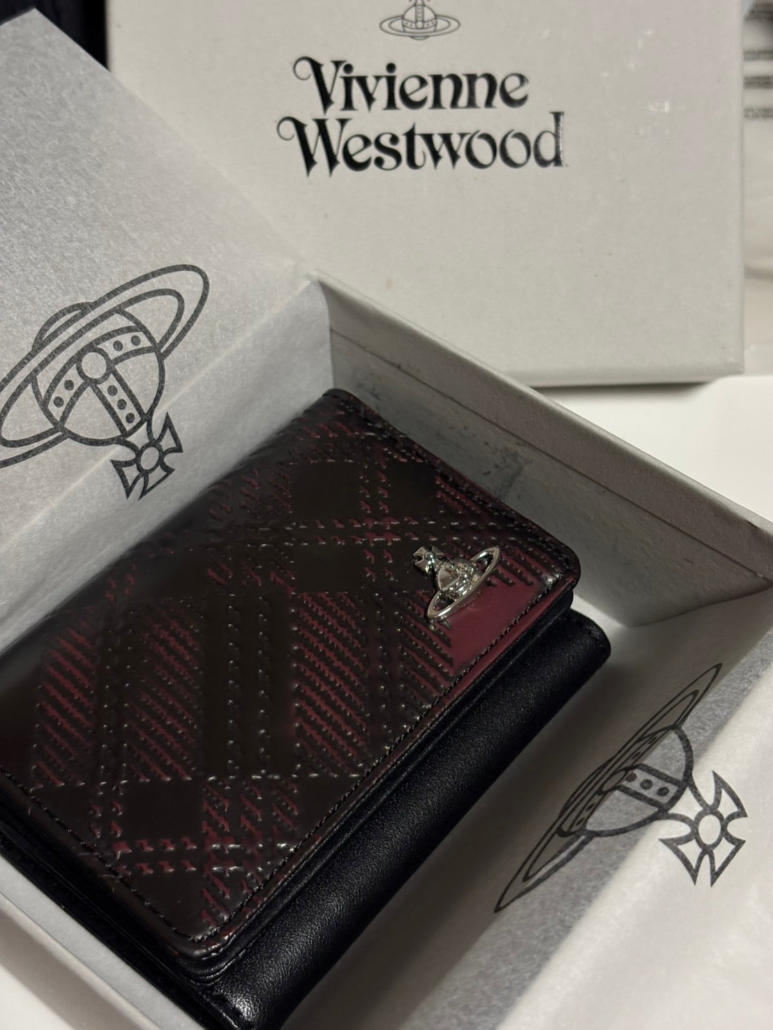[現貨] Vivienne Westwood 格紋三折錢包/錢包