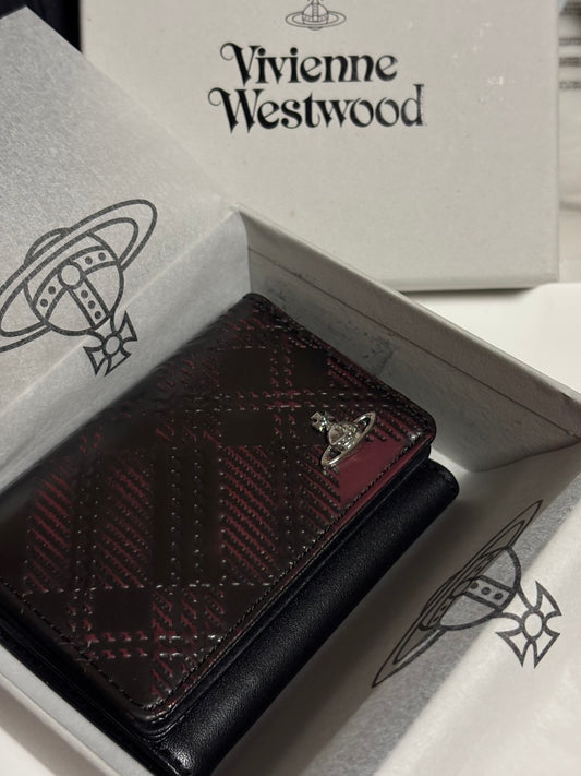 [現貨] Vivienne Westwood 格紋三折錢包/錢包