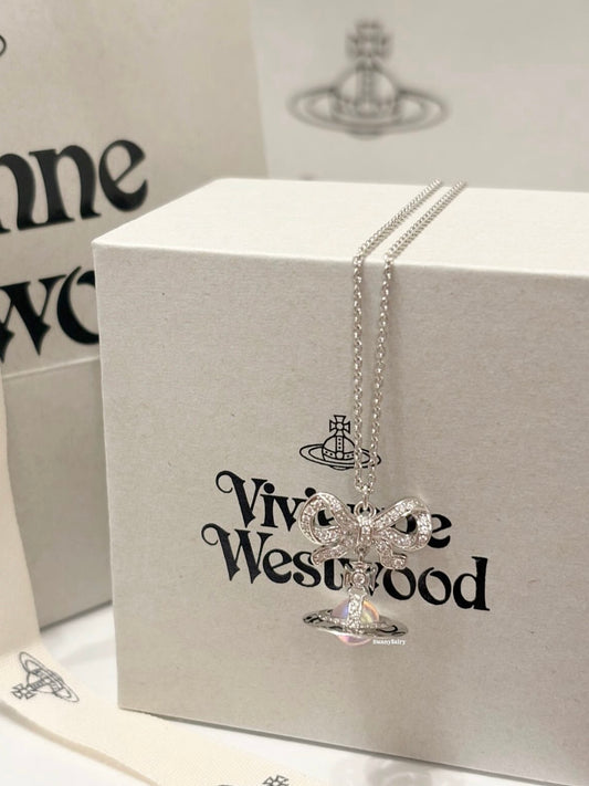 [預購]Vivienne Westwood Octavie 蝴蝶結Orb項鍊(長)