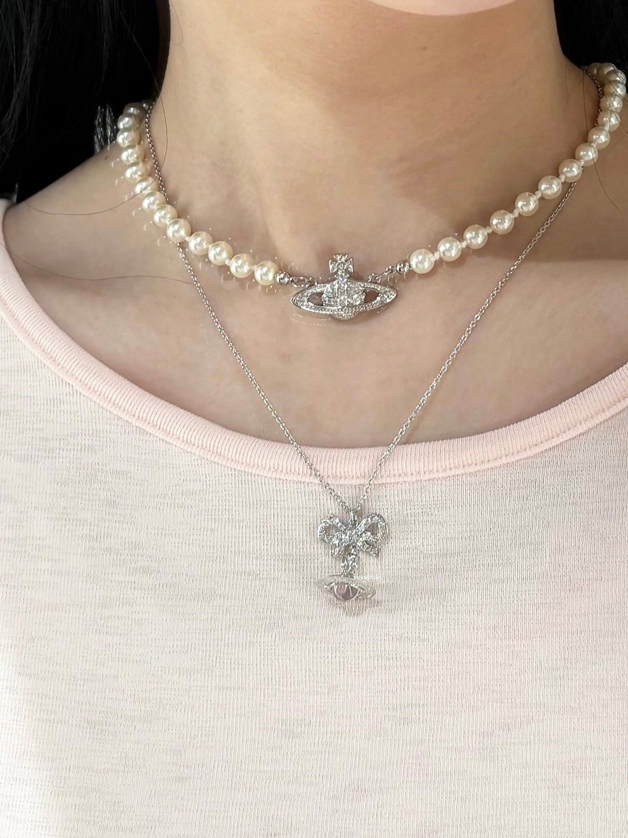[預購] 925純銀 Vivienne Westwood Octavie Necklace 蝴蝶結Orb項鍊