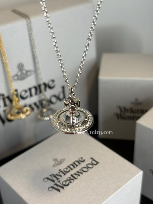 [預購] Vivienne Westwood Pina Small Orb Pendant Pina白鑽orb項鍊