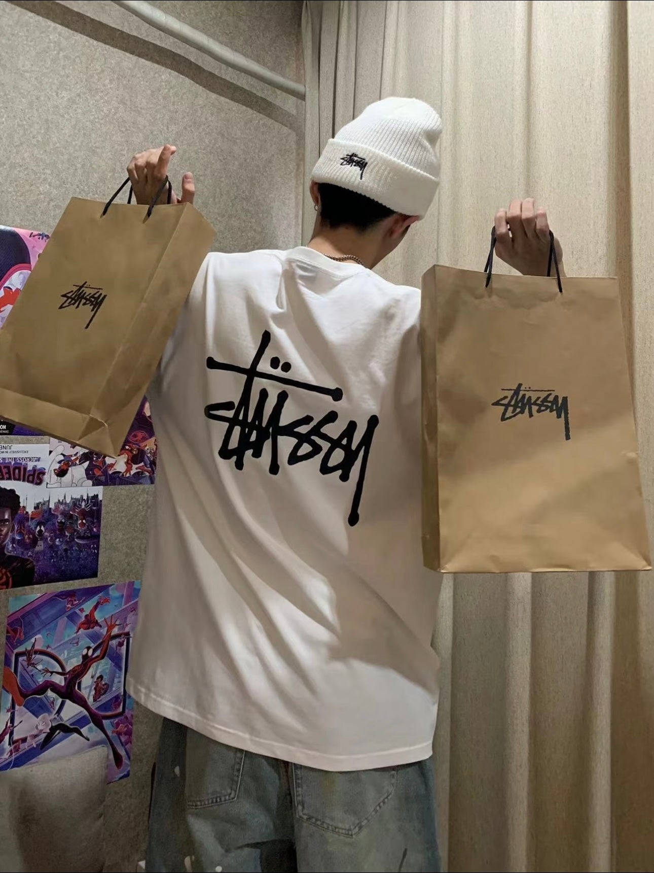 [現貨] Stussy BASIC STÜSSY TEE 白色基本款短袖 L