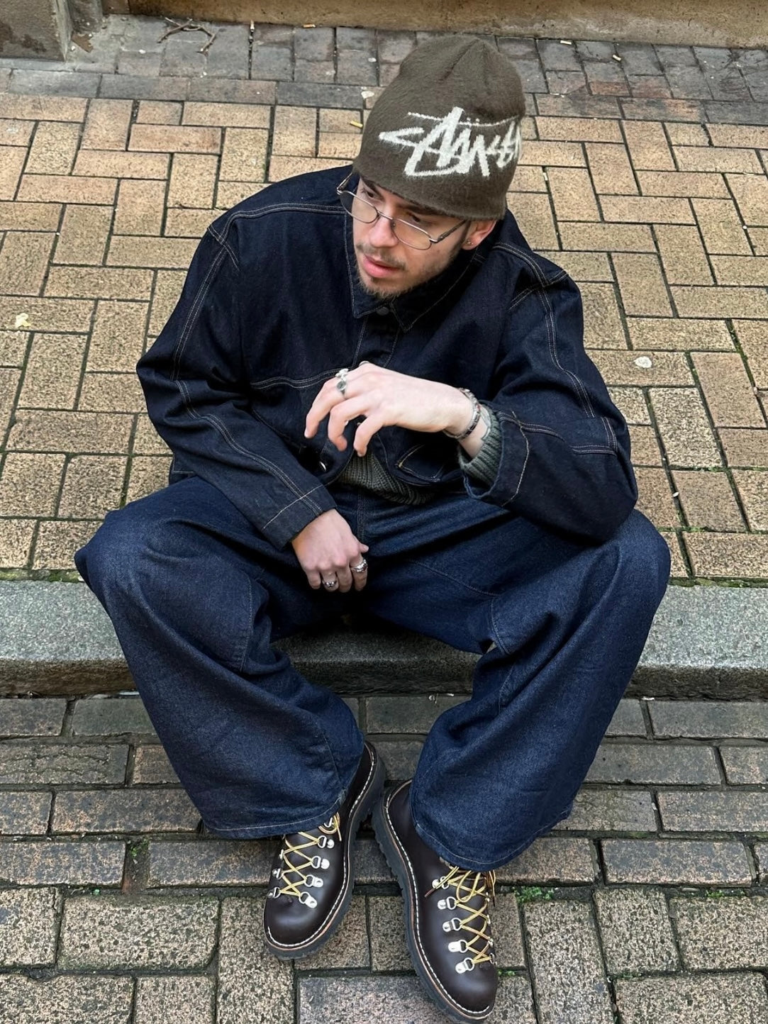 [現貨] Stussy BRUSHED OUT STOCK SKULLCAP 棕色毛帽