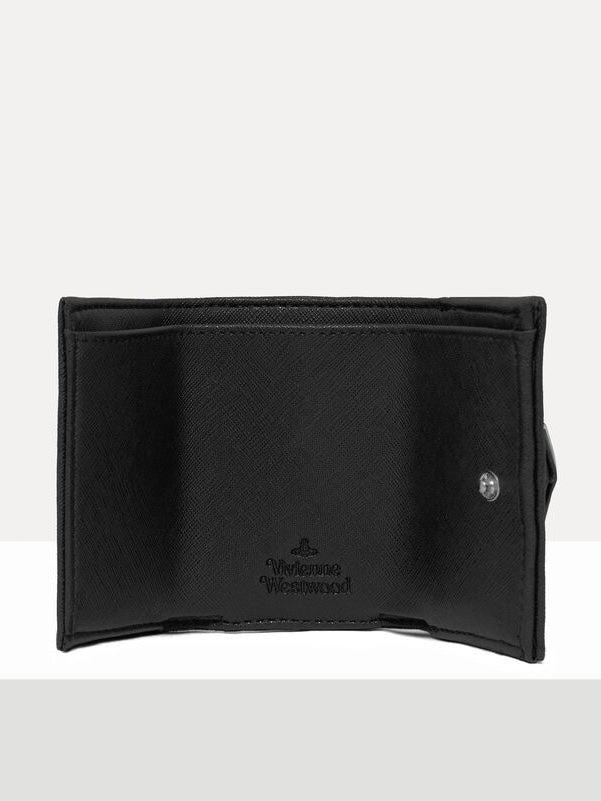 [現貨] Vivienne Westwood 黑銀十字紋三折短夾