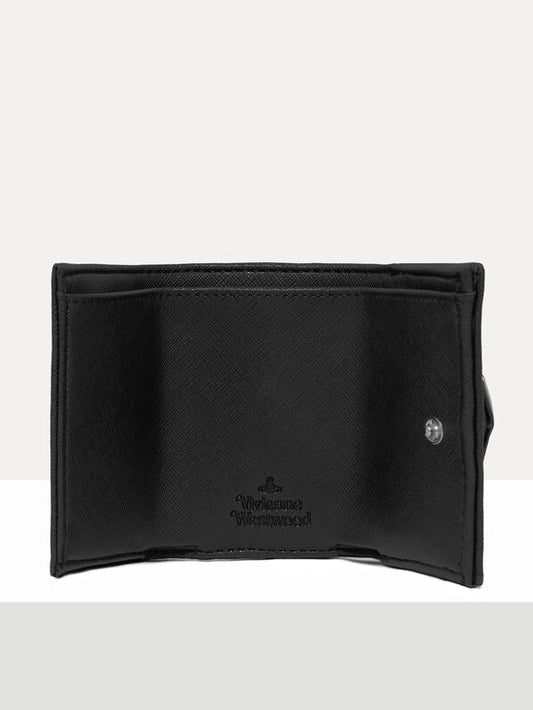 [現貨] Vivienne Westwood 黑銀十字紋三折短夾