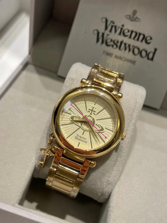 [預購] Vivienne Westwood 金色鑰匙吊墜手錶