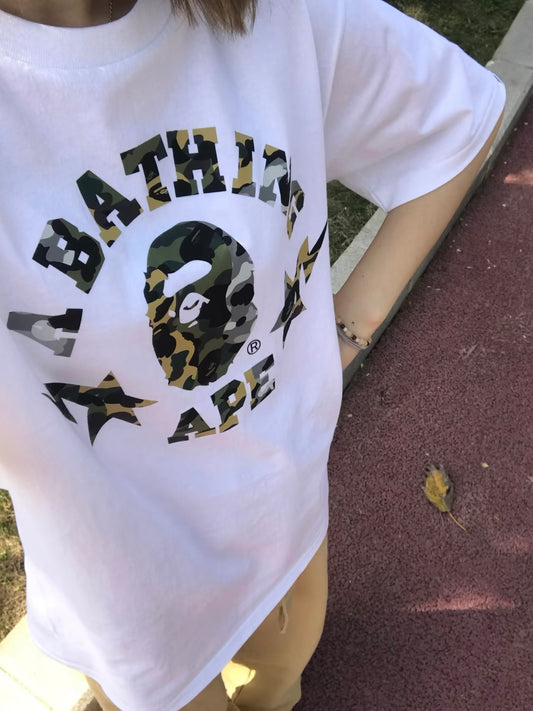 [10月日本連線現貨] BAPE abc camo big ape head 綠色迷彩 白色M