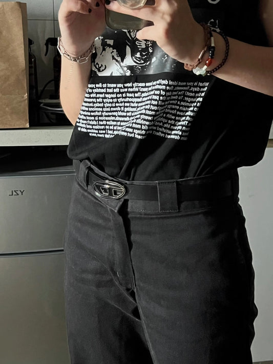 [現貨] Diesel 2.5公分窄版皮帶 尺寸 75