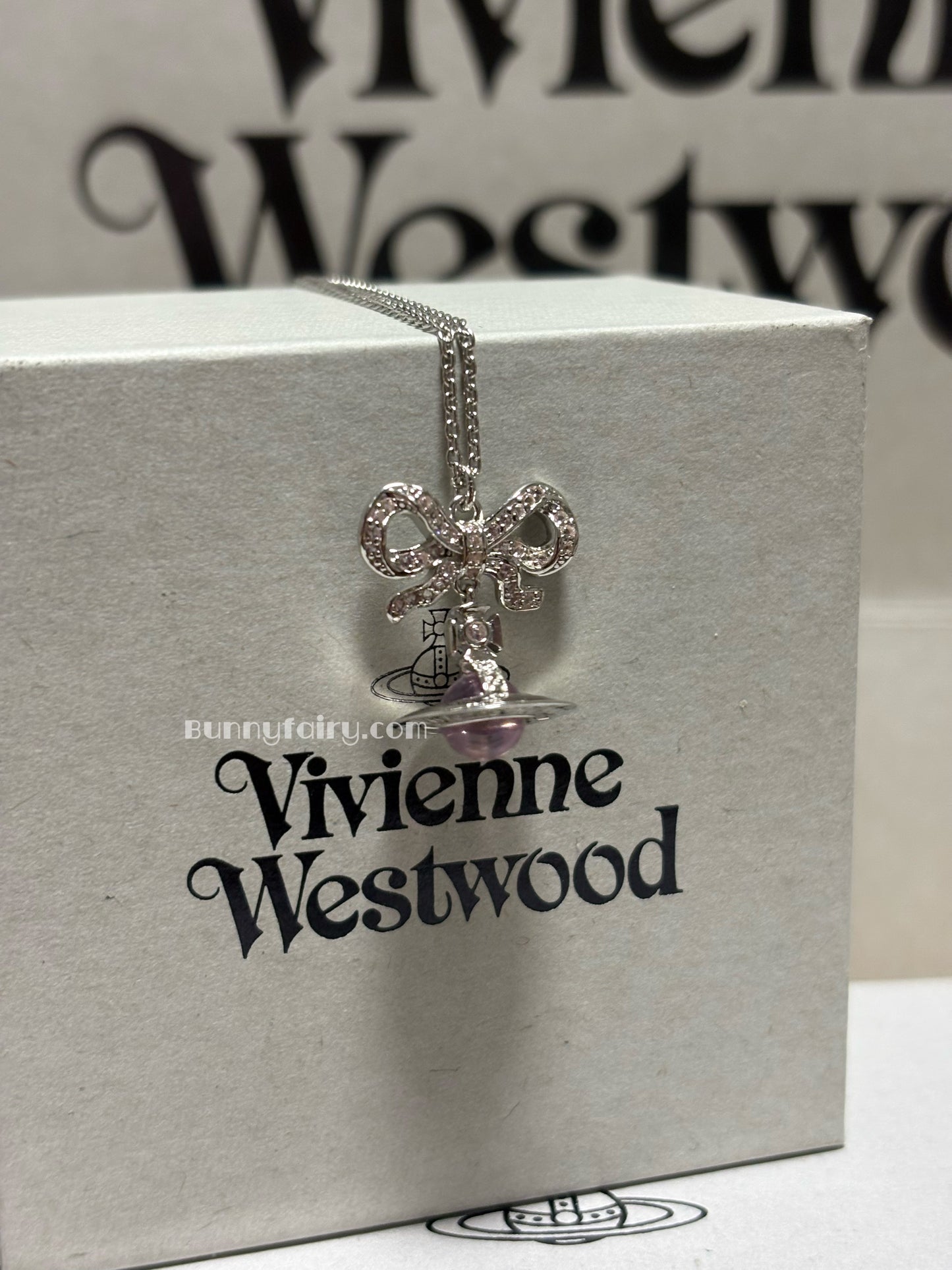 [預購] 925純銀 Vivienne Westwood Octavie Necklace 蝴蝶結Orb項鍊