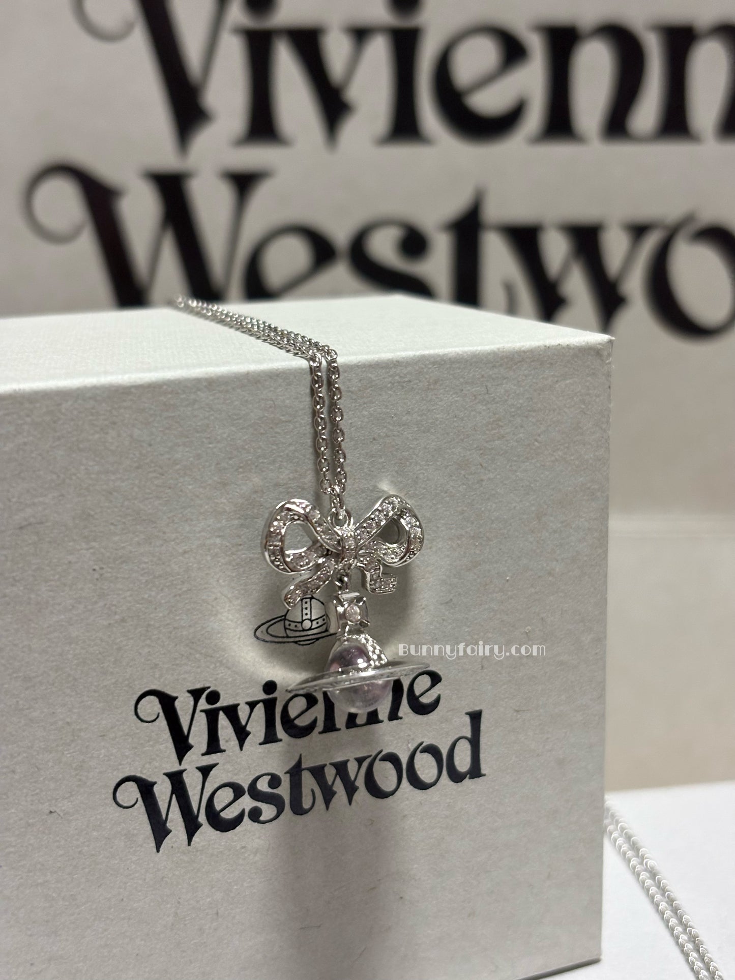 [預購] 925純銀 Vivienne Westwood Octavie Necklace 蝴蝶結Orb項鍊