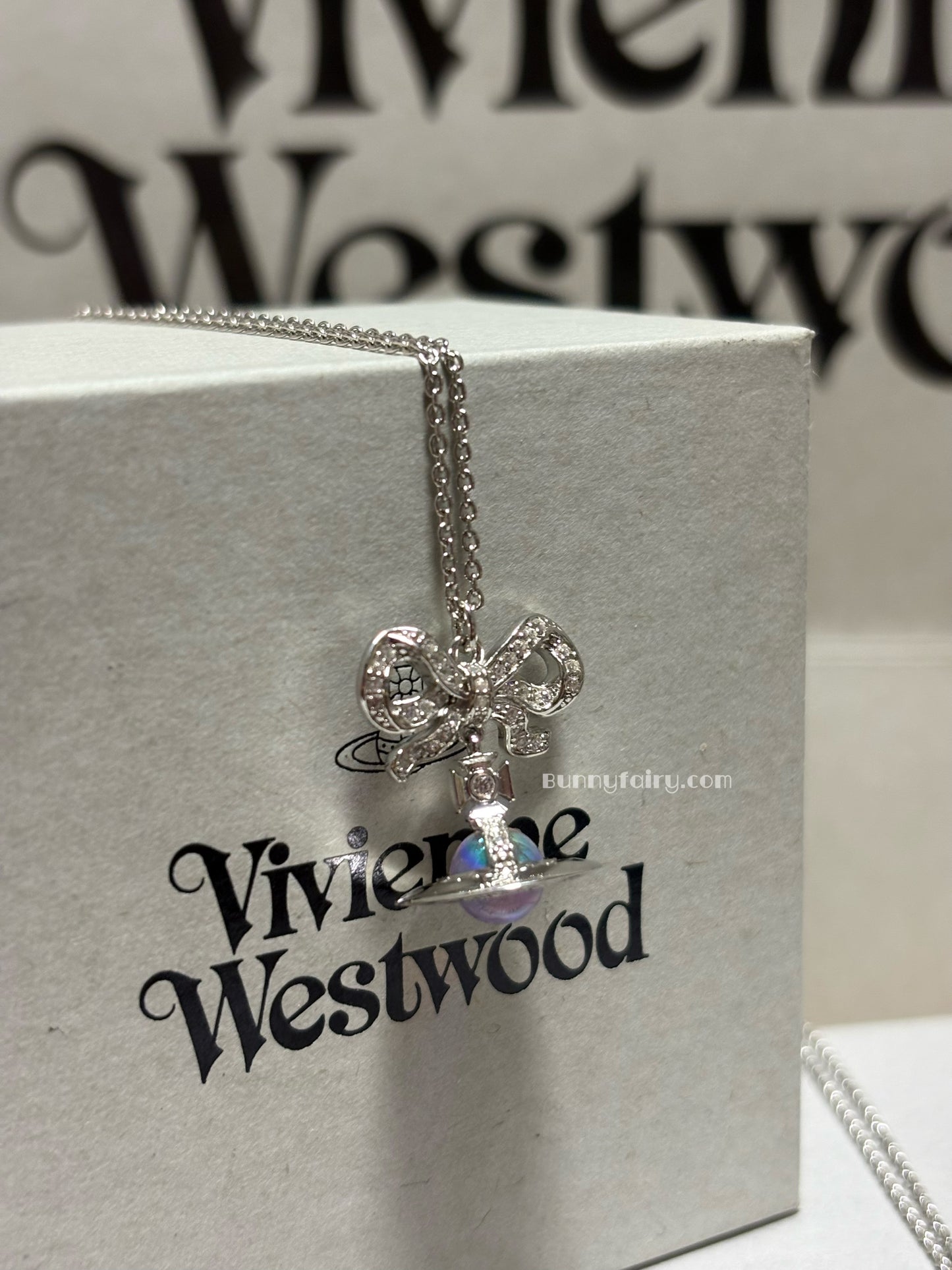 [預購] 925純銀 Vivienne Westwood Octavie Necklace 蝴蝶結Orb項鍊