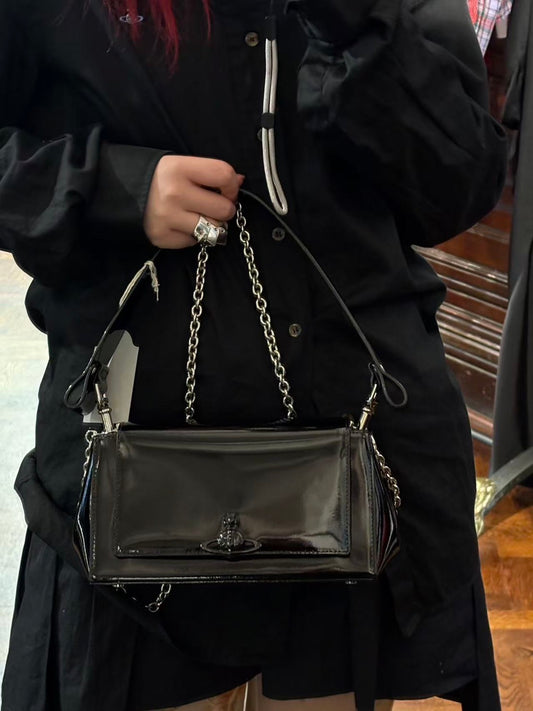 [預購] Vivienne Westwood Medium Hazel Bag 中號Hazel漆皮浮雕Logo