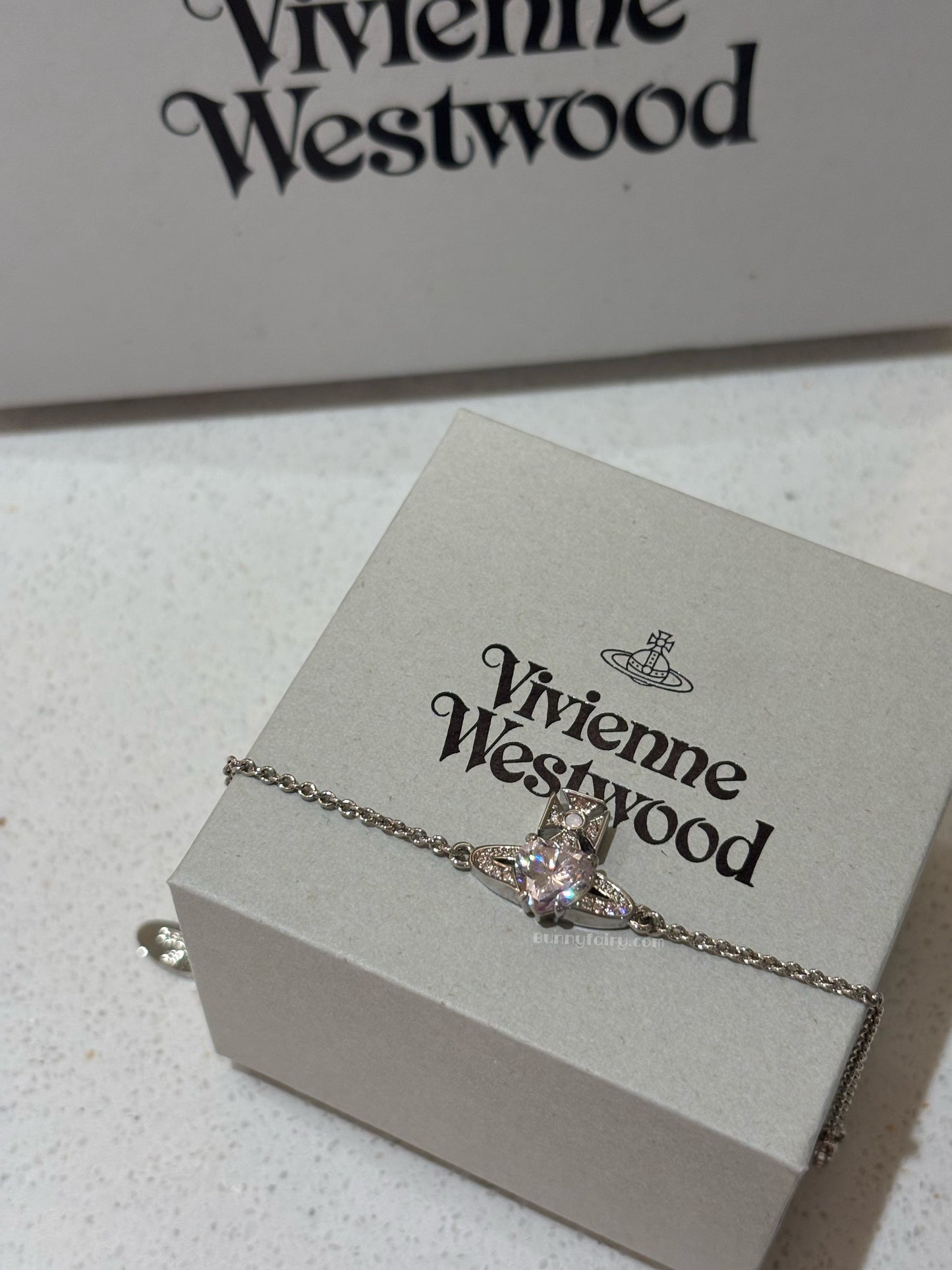[絕版現貨!!] Vivienne Westwood Ariella Bracelet 粉鑽愛心手鍊