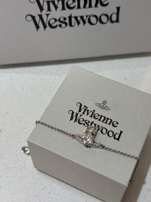 [絕版現貨!!] Vivienne Westwood Ariella Bracelet 粉鑽愛心手鍊