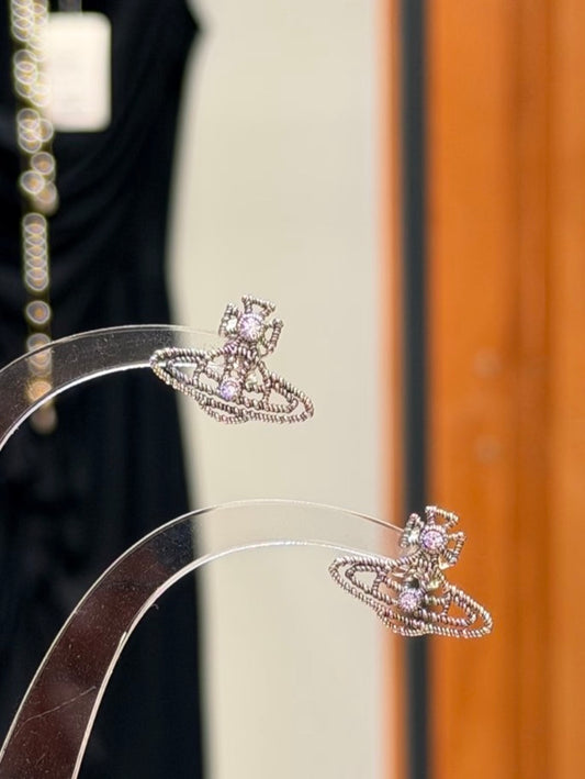 [預購] Vivienne Westwood Coretta編織土星耳環