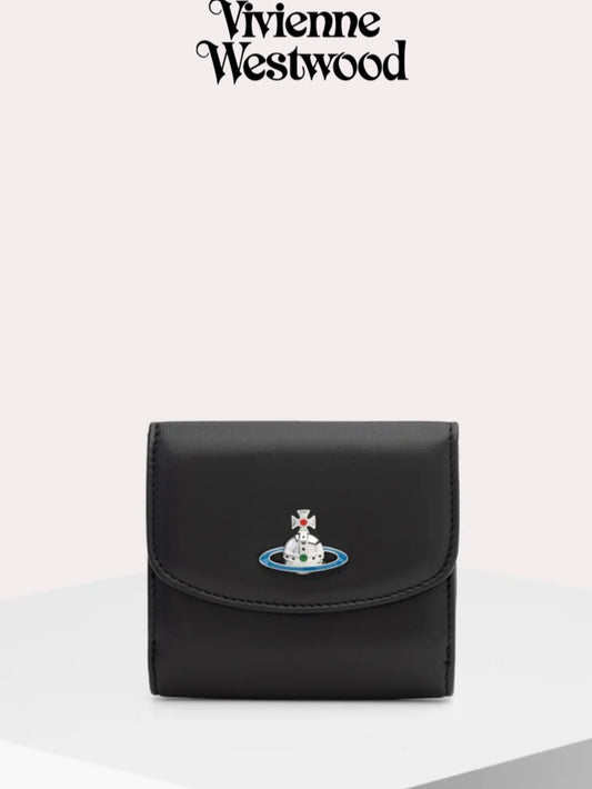 [預購] Vivienne Westwood 彩標小羊皮三折短夾