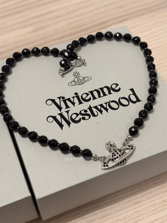 [預購] Vivienne Westwood Messaline Choker 黑瑪瑙項鍊