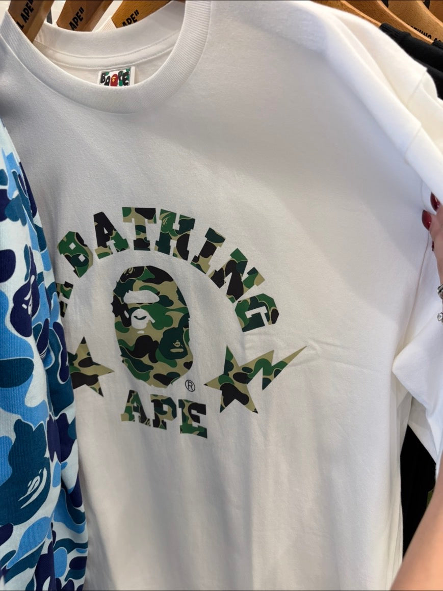 [10月日本連線現貨] BAPE abc camo big ape head 綠色迷彩 白色M