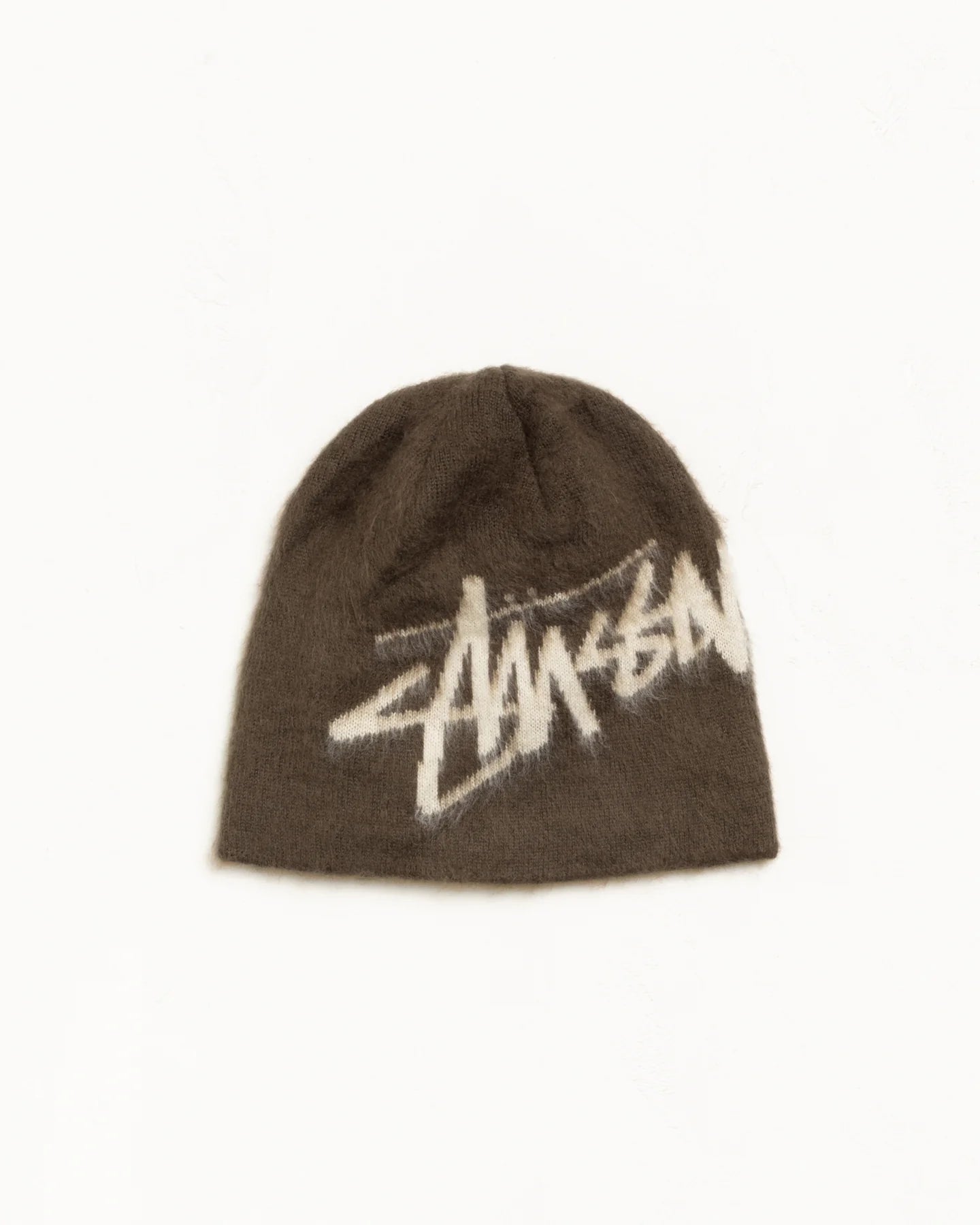 [現貨] Stussy BRUSHED OUT STOCK SKULLCAP 棕色毛帽