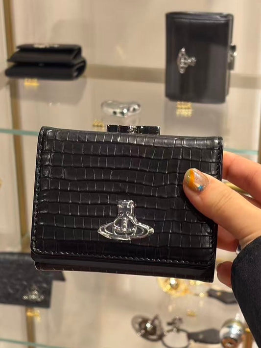 [預購] Vivienne Westwood 蜥蜴紋口金三折短夾