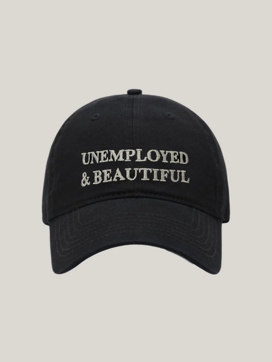 [預購] UNEMPLOYED & BEAUTIFUL 刺繡鴨舌帽
