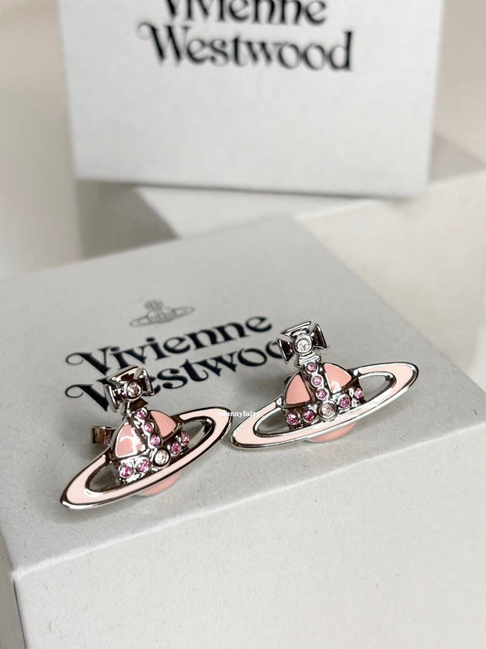 [預購] Vivienne Westwood 限定款粉色土星耳環
