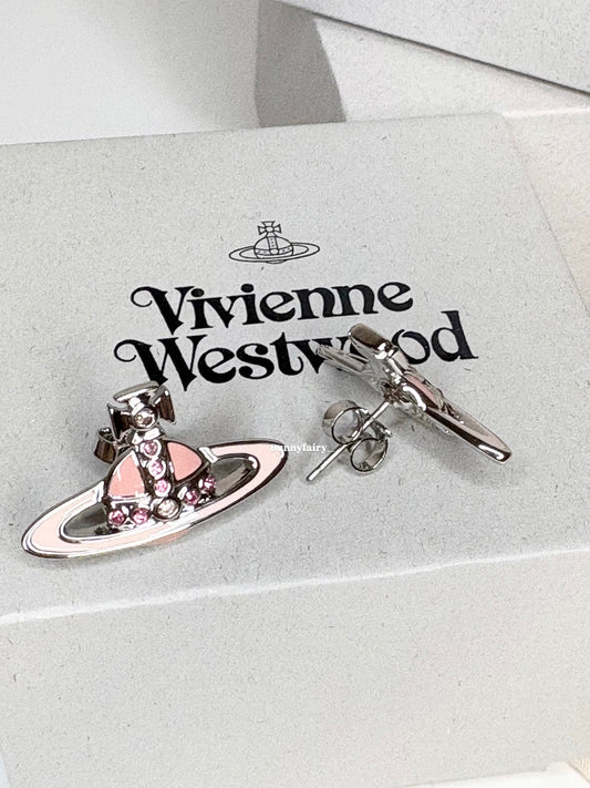 [預購] Vivienne Westwood 限定款粉色土星耳環