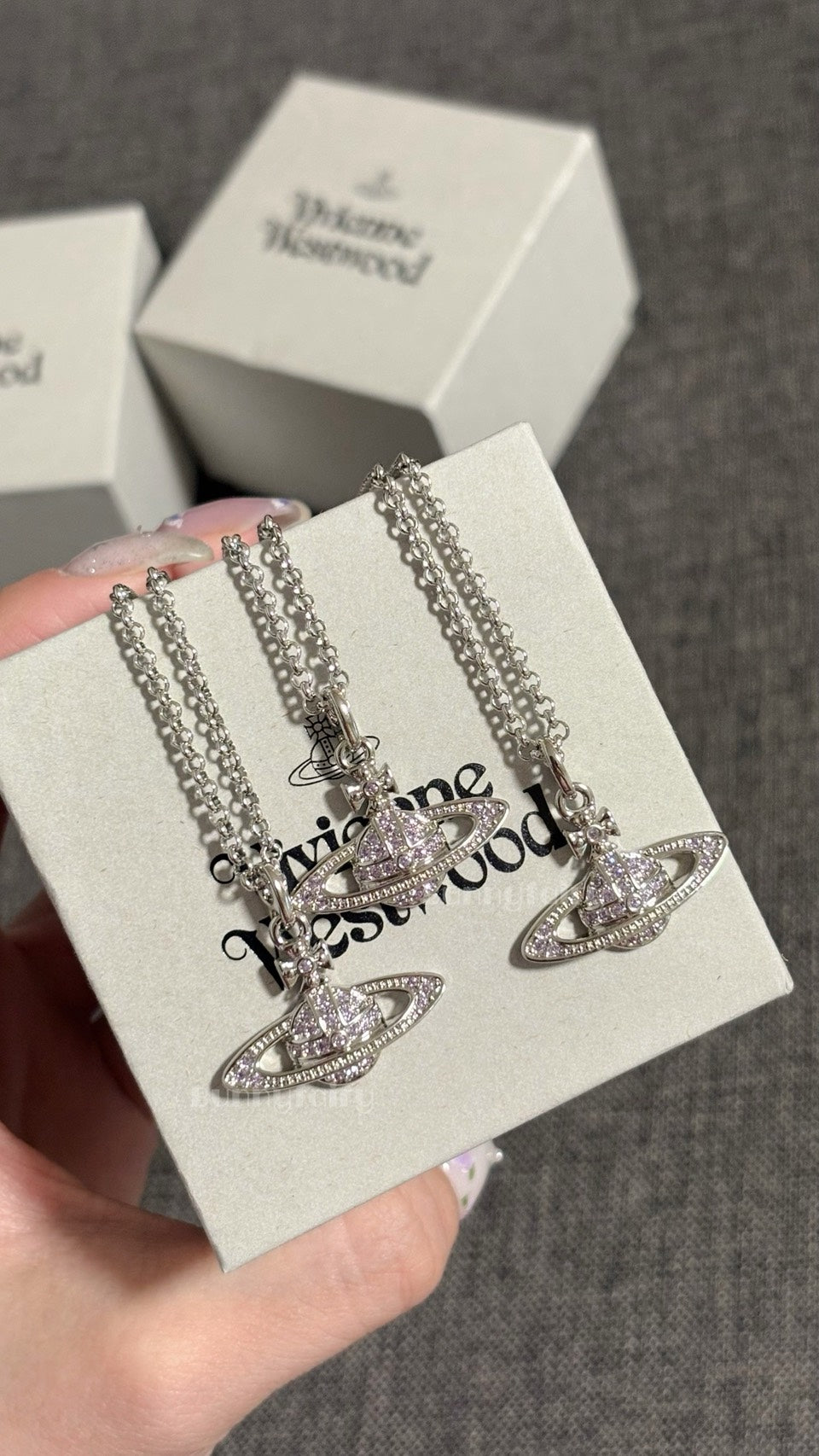 [SS26限定預購]Vivienne Westwood Mini bas紫鑽項鍊