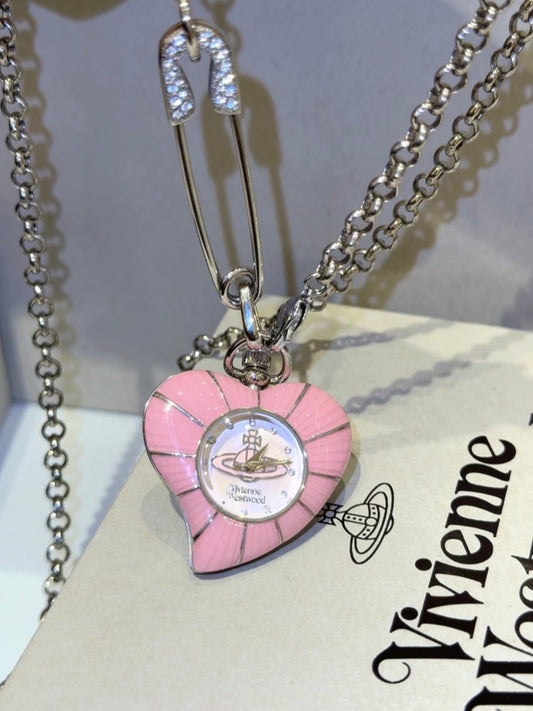 [預購]Vivienne Westwood 愛心懷錶項鍊