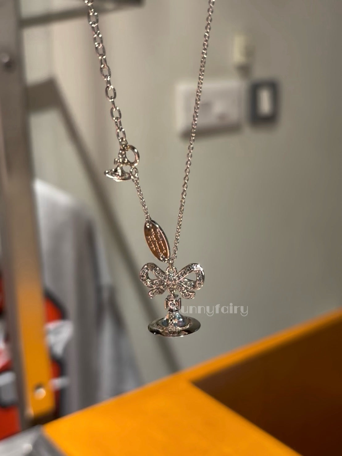 [預購] 925純銀 Vivienne Westwood Octavie Necklace 蝴蝶結Orb項鍊