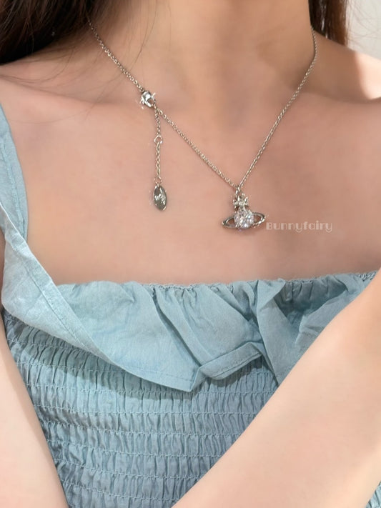[預購] Vivienne Westwood Reina Large Necklace 大號白鑽Reina項鍊