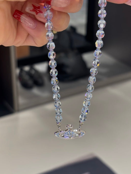 [預購] Vivienne Westwood 藍色水晶項鍊