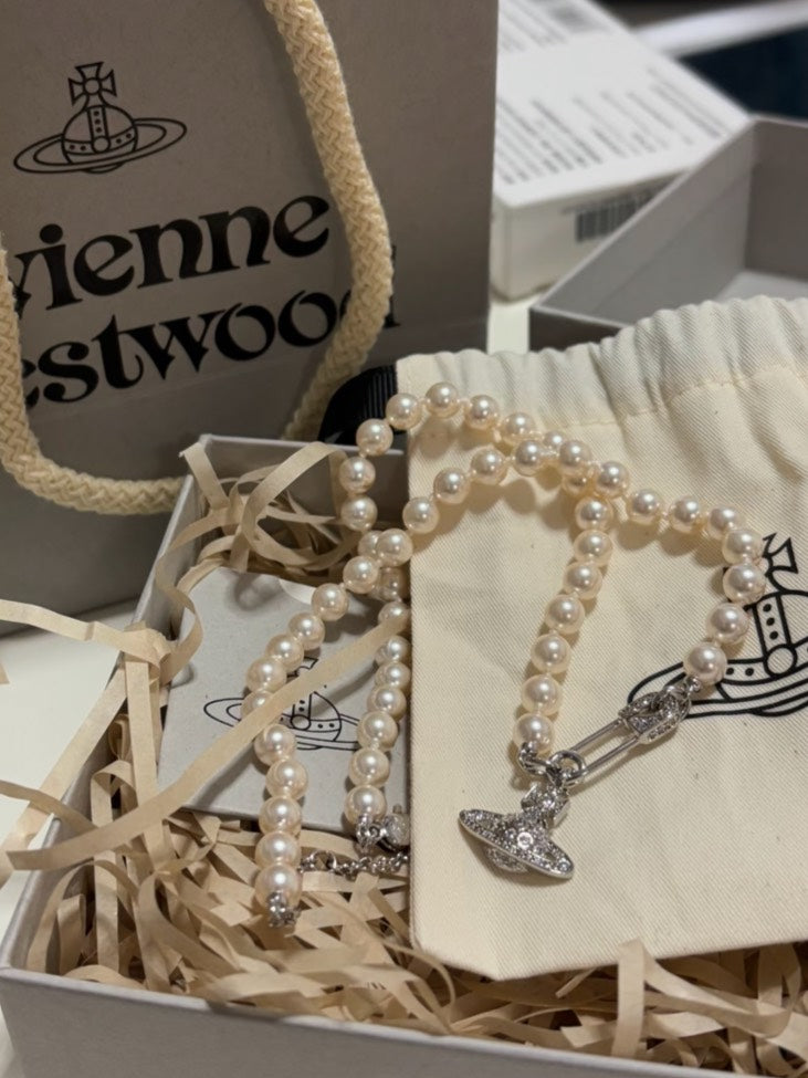 [米蘭連線🇮🇹] Vivienne Westwood Lucrece Pearl Necklace 別針珍珠項鋒