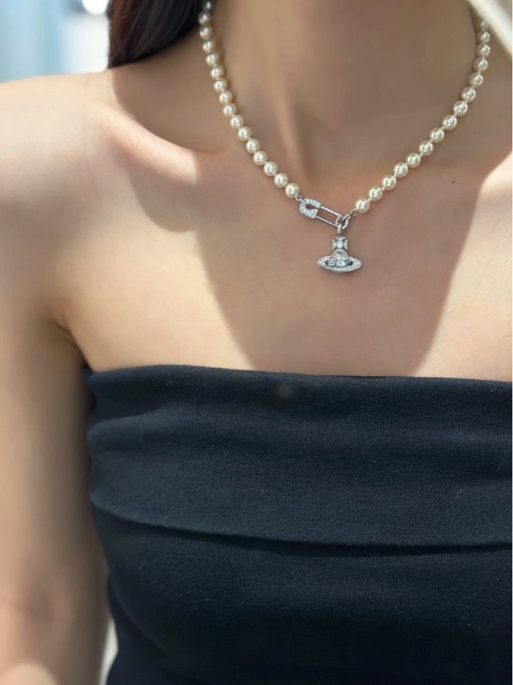 [米蘭連線🇮🇹] Vivienne Westwood Lucrece Pearl Necklace 別針珍珠項鋒