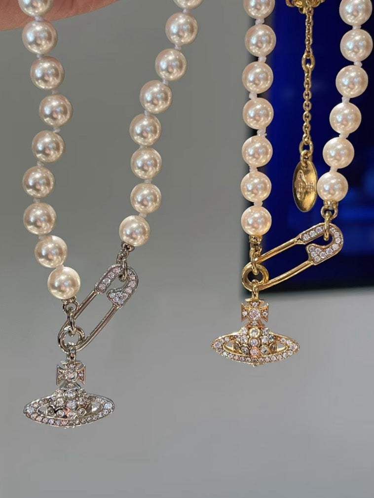 [米蘭連線🇮🇹] Vivienne Westwood Lucrece Pearl Necklace 別針珍珠項鋒